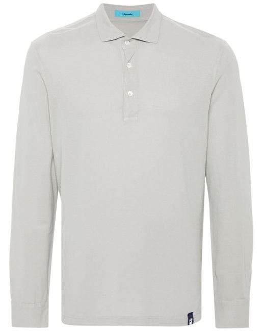 Drumohr White Long-sleeve Polo Shirt for men