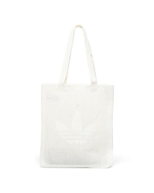 Adidas White Crochet Tote Bag