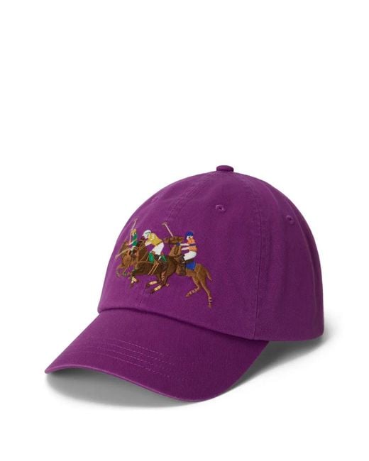 Polo Ralph Lauren Purple Pony-Embroidered Baseball Cap for men