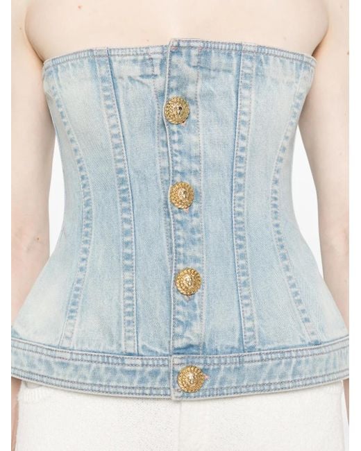 Balmain Blue Top Aus Denim