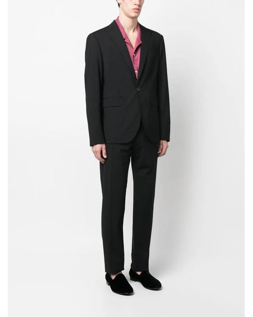 DSquared² Black Single-Breasted Wool-Blend Suit for men