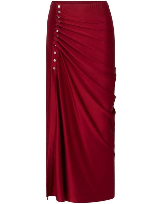 Rabanne Jersey Maxi-Rok in het Red