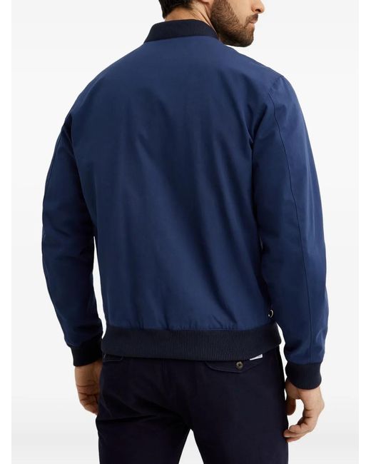 Fay Blue Long-Sleeve Bomber Jacket for men