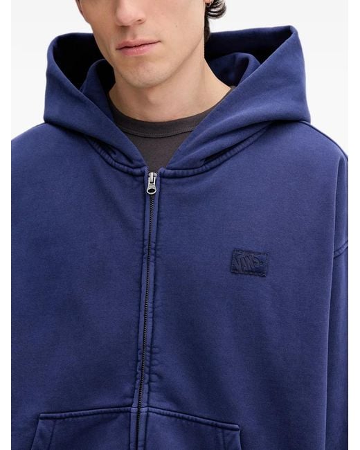 Vans Blue Premium Zip Hoodie for men