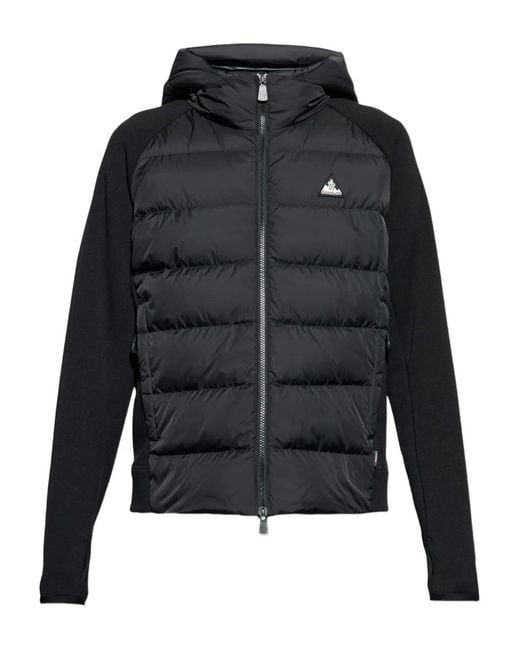 Moncler Blue Logo Print Zipped Jacket for men