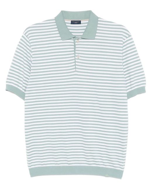Paul & Shark Blue Striped Polo Shirt for men