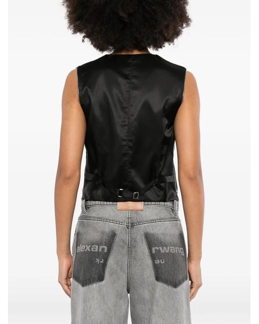Alexander Wang Black Single-Breasted Waistcoat