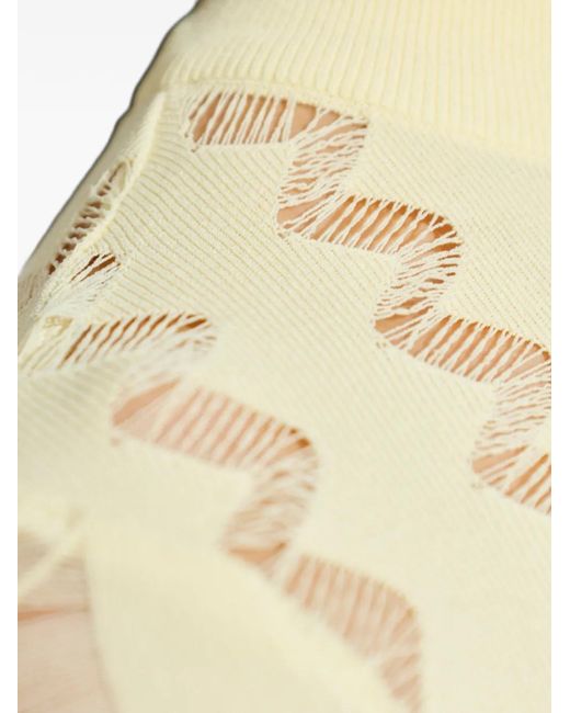 IRO Yellow Aliona Zigzag-Pattern Top