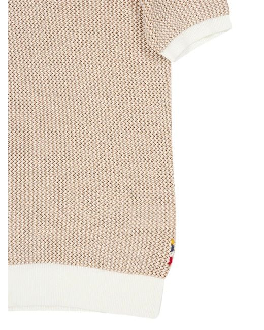 Orlebar Brown Natural Horton Chevron-Crochet Polo Shirt for men