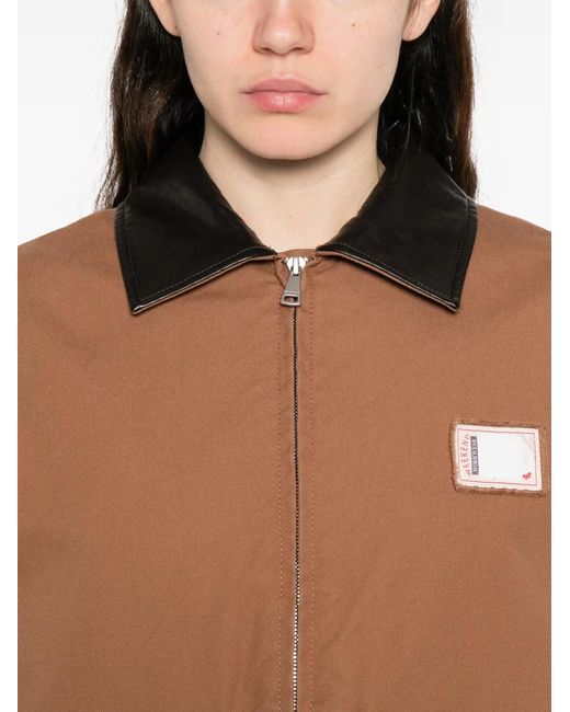 Weekend by Maxmara Brown Patch-Pocket Collared Coat
