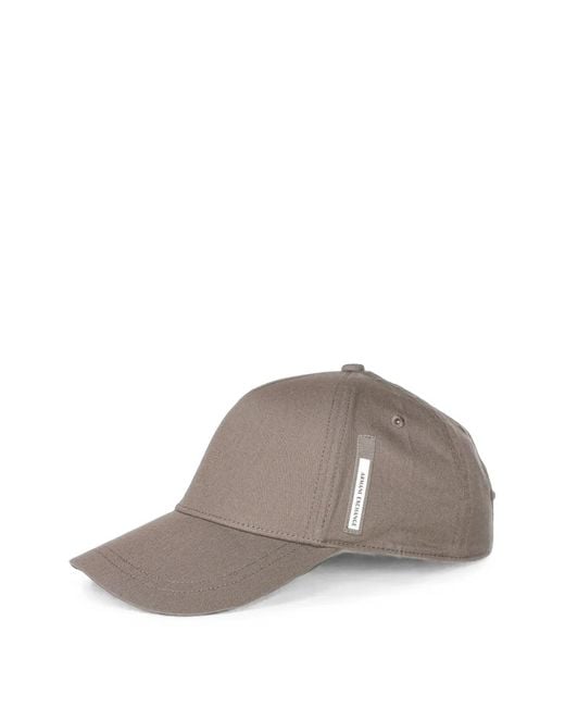 ARMANI EXCHANGE Gray Logo-Patch Baseball Cap for men