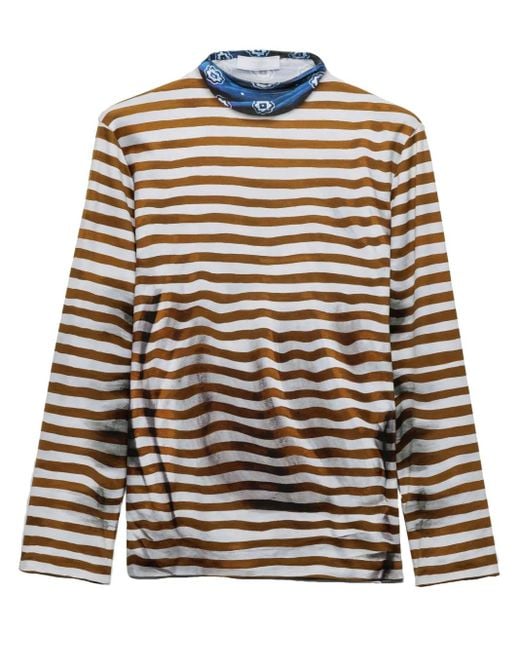 Jersey de algodón con cuello alto Prada de hombre de color White