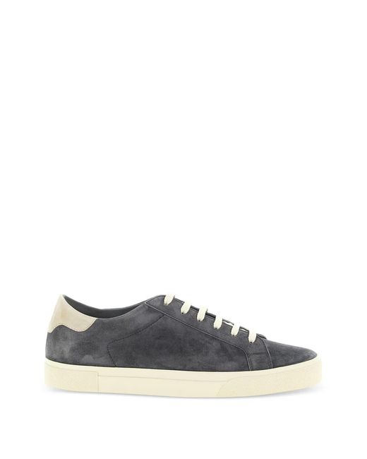 Brunello Cucinelli White Suede Sneakers for men