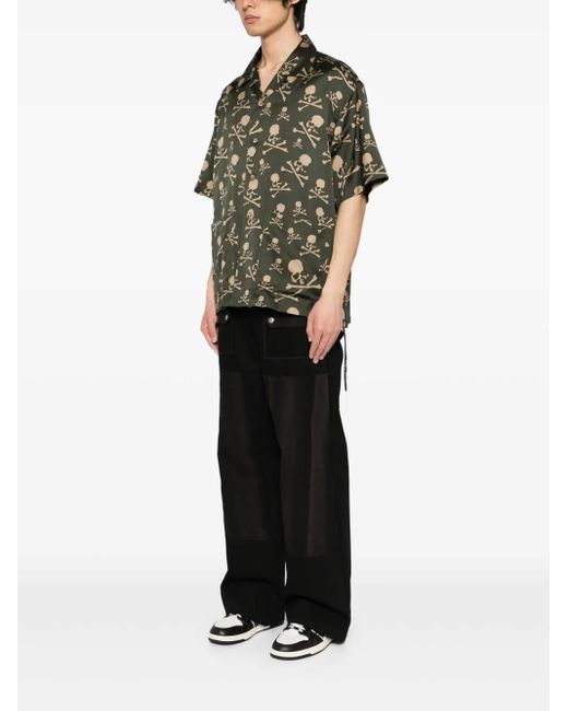 MASTERMIND WORLD Green Skull Shirt for men