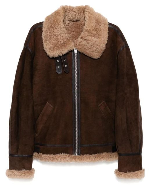 Bally Brown Shearling-Lined Jacket for men