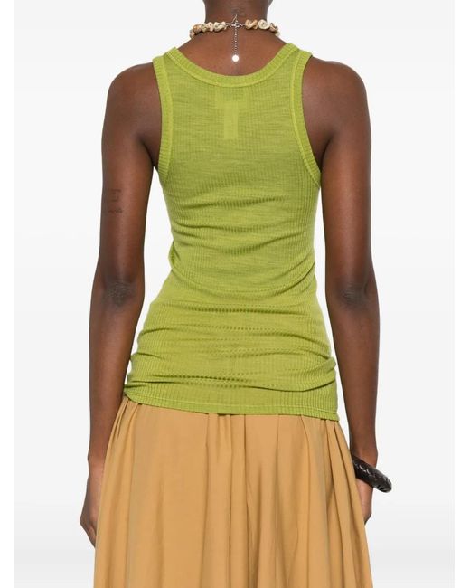 Forte_forte Green Ribbed Top