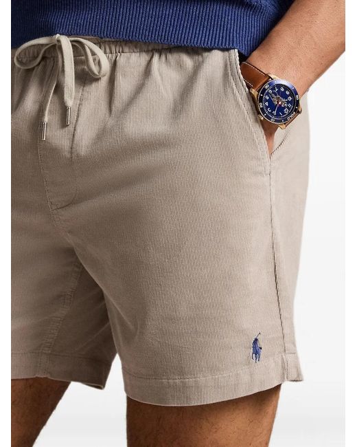 Polo Ralph Lauren Gray Corduroy Drawstring Shorts for men