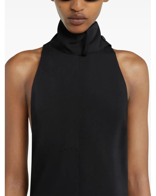 Courreges Dress Scarf Mockneck in Black | Lyst UK