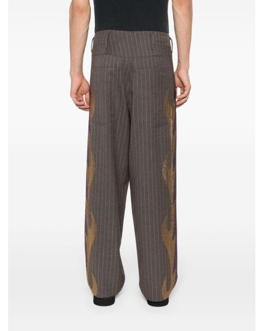 Pantalones ajustados con detalles de strass Bluemarble de hombre de color Gray