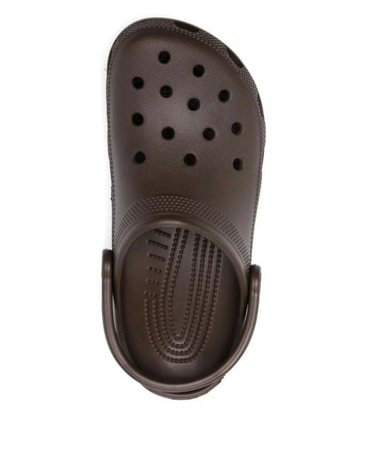CROCSTM Brown Perforated Heel-Strap Clogs