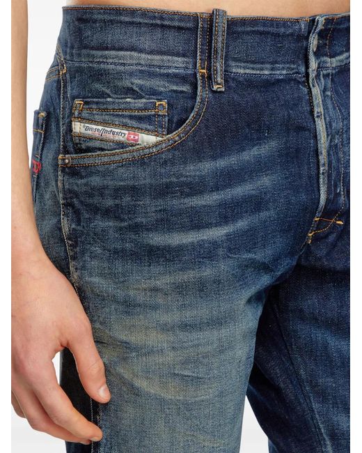 DIESEL Blue D-Backler Low-Rise Jeans for men
