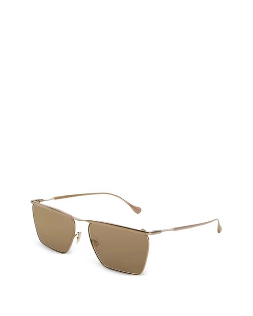 Jil Sander Metallic Wireframe Geometric-Frame Sunglasses