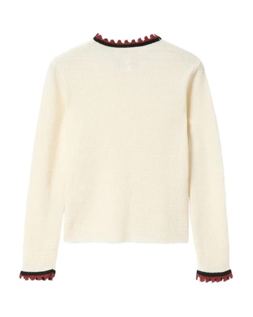 LaDoubleJ スカラップトリム セーター White