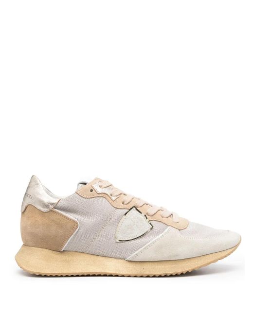 Philippe Model White Suede Low-Top Sneakers