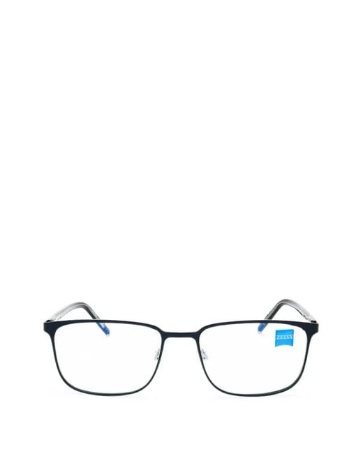 Zeiss Blue Rectangle-Frame Glasses for men