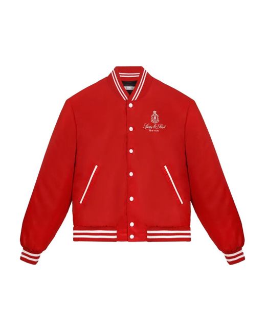 Sporty & Rich Vendome Embroidered Varsity Jacket