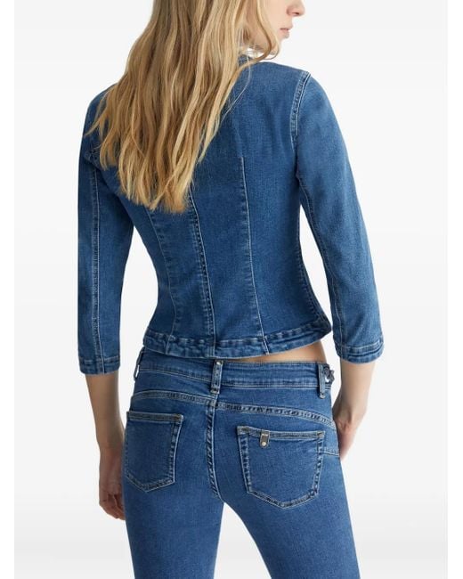 Liu Jo Blue Braid Denim Jacket