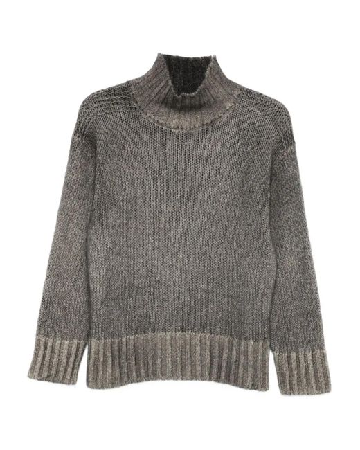 Jersey con cuello alto Avant Toi de color Gray