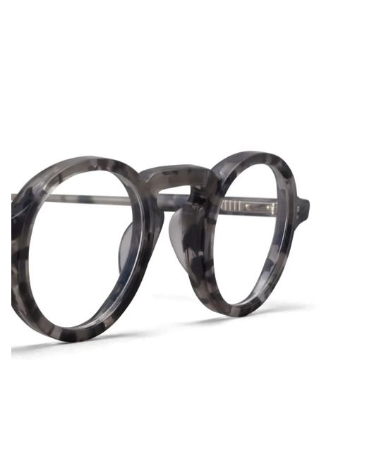 Thom Browne Gray Marbled Round-Frame Glasses