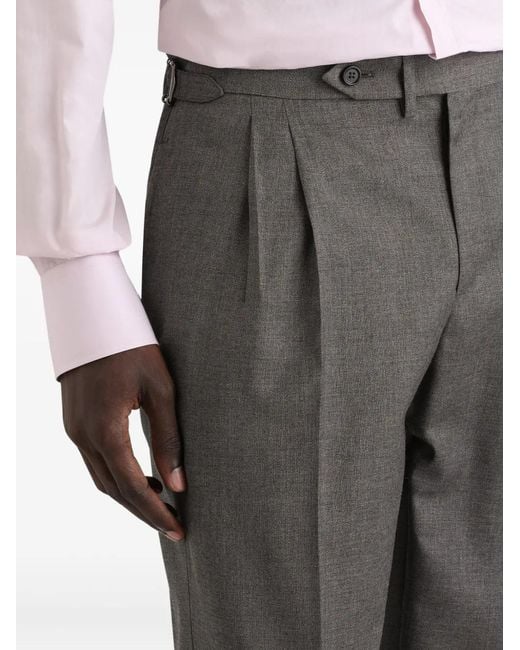 Dolce & Gabbana Gray Pleated Trousers for men
