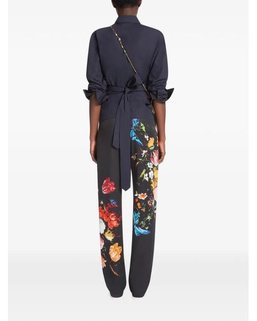 Dries Van Noten Black Elasticated Viscose Pants