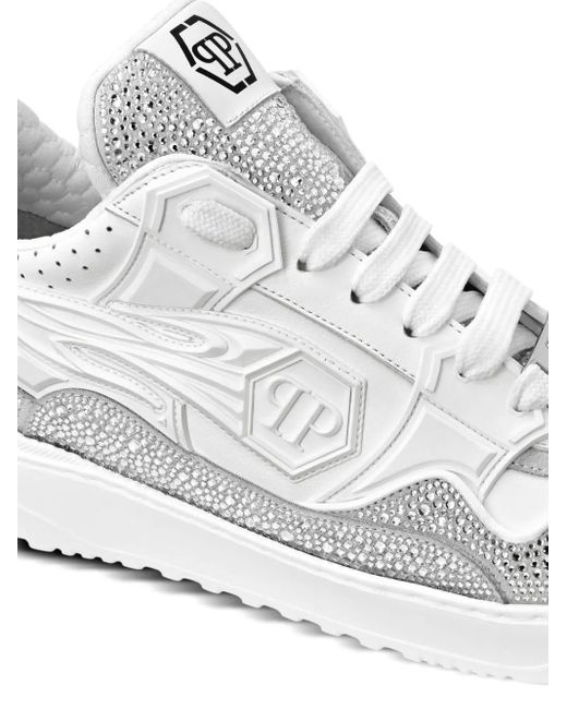 Philipp Plein White Moon Walker Low-Top Sneakers for men