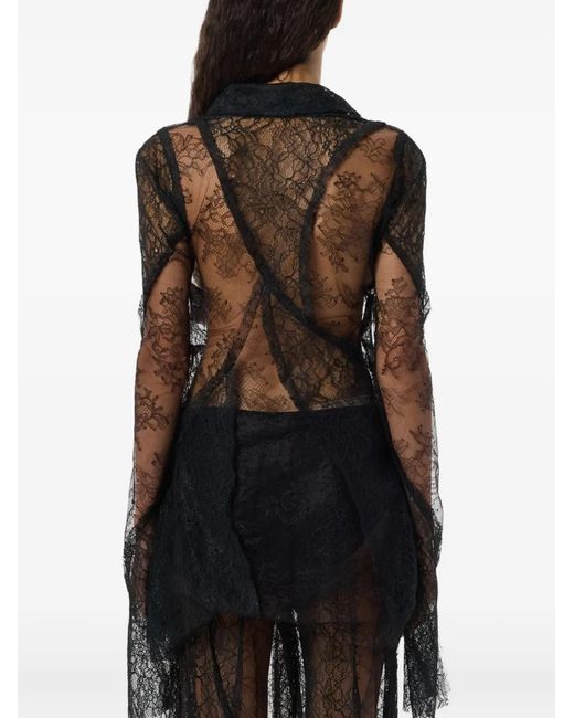 Blumarine Blouse Met Kanten Patch in het Black