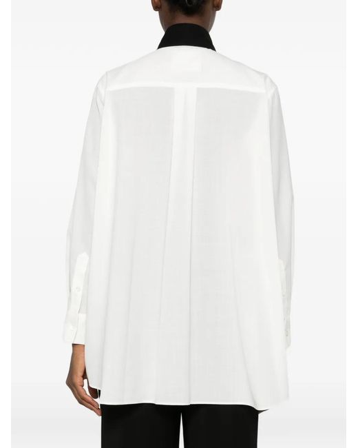 Sacai Black Layered-Panel Zip-Up Shirt
