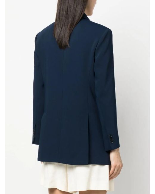 P.A.R.O.S.H. Blue Double-Breasted Button Blazer