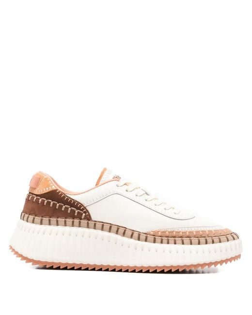 Chloé White Nama Sneakers