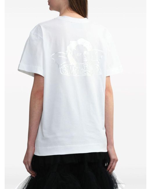 T-shirt en coton à imprimé graphique Simone Rocha en coloris White