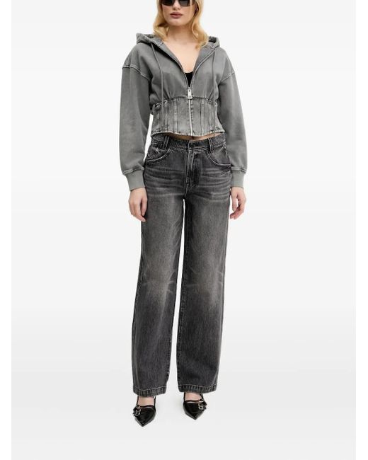 Jeans A Gamba Ampia di Miss Sixty in Gray