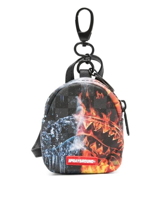 Sprayground White Fire Ice Mini Backpack