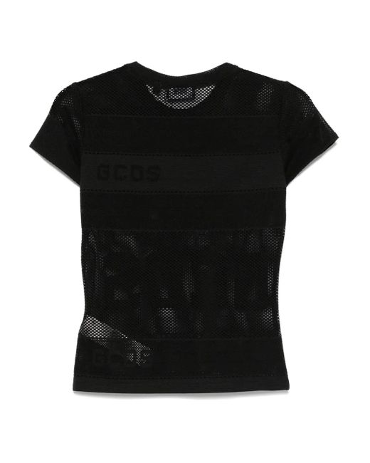 Gcds Black Logo Net T-Shirt