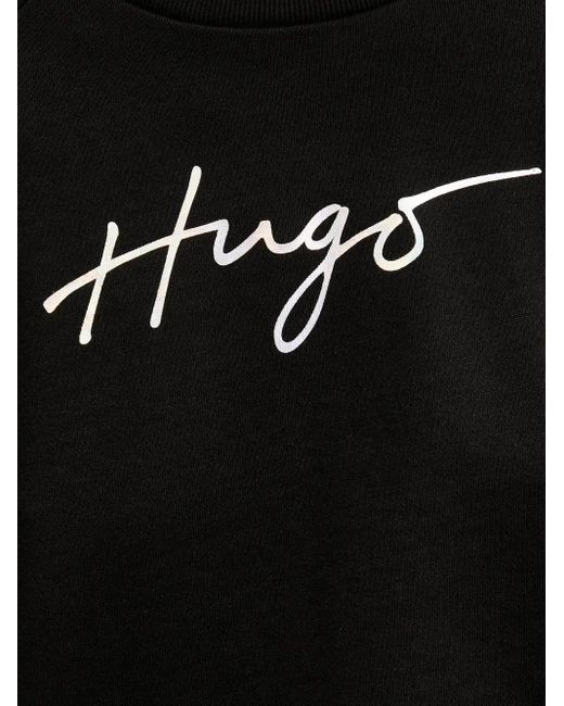 HUGO Black Sweatshirt mit Logo-Print