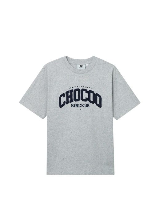 Chocoolate Gray Appliqué T-Shirt