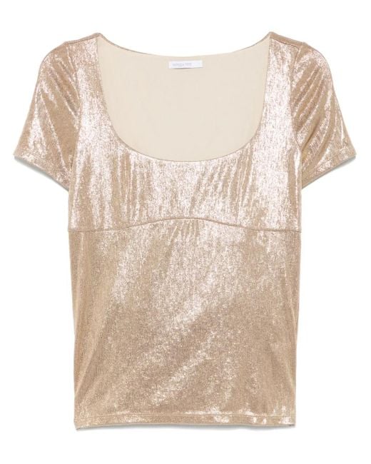 Patrizia Pepe Foiled Tシャツ Natural