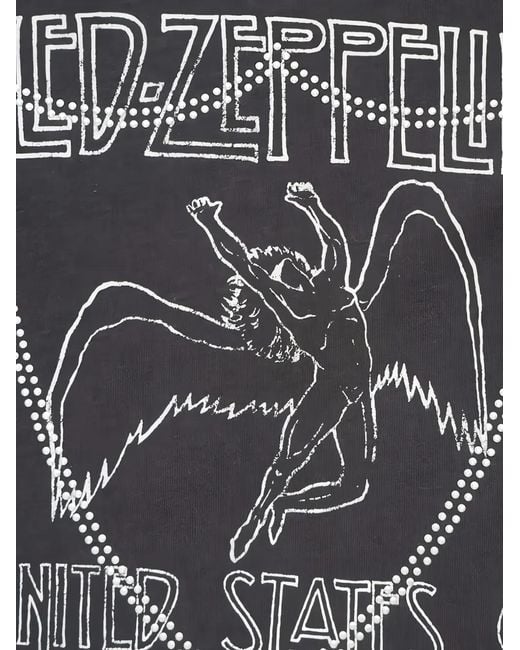 HTC Black Zeppelin Lux Studded Graphic-Print T-Shirt