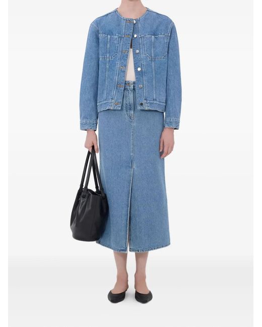 Loulou de Saison Blue Rima Patch-Pocket Jacket