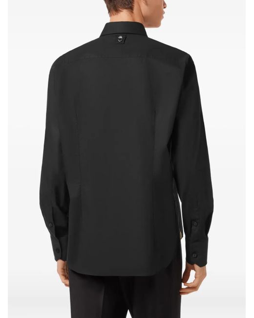 Billionaire Black Logo-Patch Shirt for men